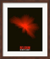 Belgium Radiant Map 1 Fine Art Print