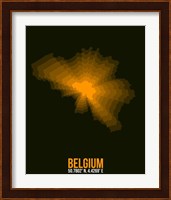 Belgium Radiant Map 2 Fine Art Print
