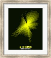 Netherlands Radiant Map 3 Fine Art Print