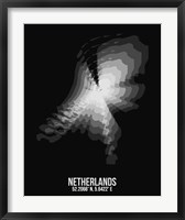Netherlands Radiant Map 4 Fine Art Print
