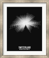 Switzerland Radiant Map 4 Fine Art Print
