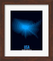USA Radiant Map 1 Fine Art Print