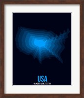 USA Radiant Map 1 Fine Art Print