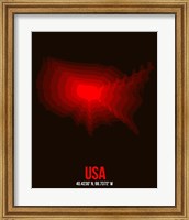 USA Radiant Map 2 Fine Art Print