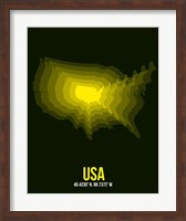USA Radiant Map 3 Fine Art Print