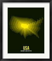 USA Radiant Map 3 Fine Art Print