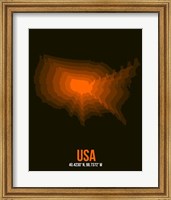 USA Radiant Map 4 Fine Art Print