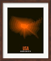 USA Radiant Map 4 Fine Art Print