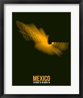 Mexico Radiant Map 1 Fine Art Print