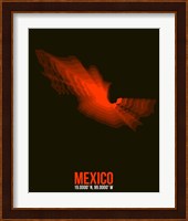 Mexico Radiant Map 3 Fine Art Print