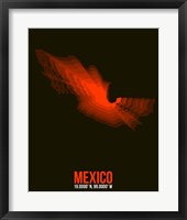 Mexico Radiant Map 3 Fine Art Print