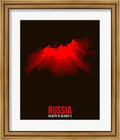 Russia Radiant Map 1 Fine Art Print