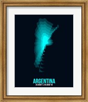 Argentina Radiant Map 1 Fine Art Print