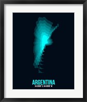 Argentina Radiant Map 1 Fine Art Print