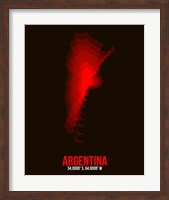 Argentina Radiant Map 2 Fine Art Print