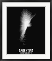 Argentina Radiant Map 3 Fine Art Print
