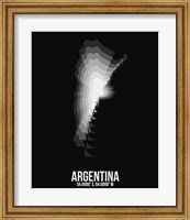 Argentina Radiant Map 3 Fine Art Print