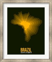 Brazil Radiant Map 1 Fine Art Print