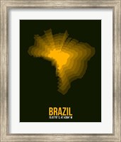 Brazil Radiant Map 1 Fine Art Print