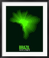 Brazil Radiant Map 2 Fine Art Print