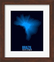 Brazil Radiant Map 3 Fine Art Print
