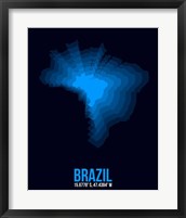 Brazil Radiant Map 3 Fine Art Print