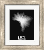 Brazil Radiant Map 4 Fine Art Print