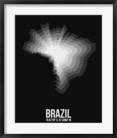 Brazil Radiant Map 4 Fine Art Print