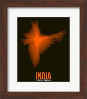 India Radiant Map 1 Fine Art Print