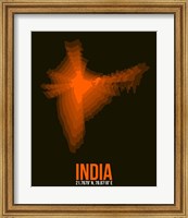 India Radiant Map 1 Fine Art Print