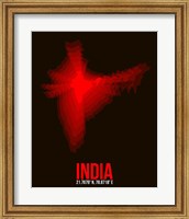 India Radiant Map 4 Fine Art Print