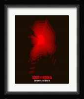 South Korea Radiant Map 1 Fine Art Print