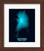 South Korea Radiant Map 2 Fine Art Print