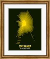 South Korea Radiant Map 3 Fine Art Print