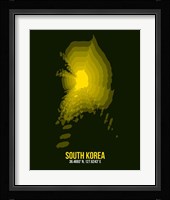 South Korea Radiant Map 3 Fine Art Print