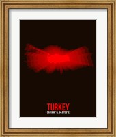Turkey Radiant Map 1 Fine Art Print