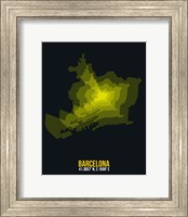 Barcelona Radiant Map 1 Fine Art Print