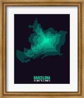 Barcelona Radiant Map 2 Fine Art Print