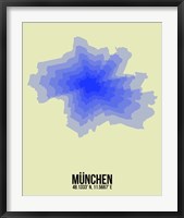 Munchen Radiant Map 4 Fine Art Print