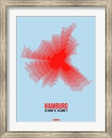Hamburg Radiant Map 1 Fine Art Print