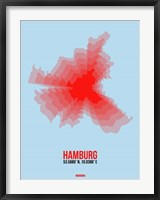Hamburg Radiant Map 1 Fine Art Print