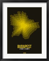 Budapest Radiant Map 1 Fine Art Print