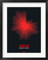 Warsaw Radiant Map 4 Fine Art Print