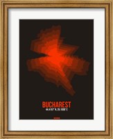 Bucharest Radiant Map 1 Fine Art Print