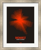 Bucharest Radiant Map 1 Fine Art Print