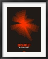 Bucharest Radiant Map 1 Fine Art Print