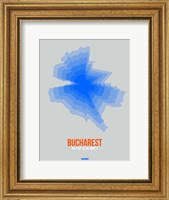 Bucharest Radiant Map 2 Fine Art Print