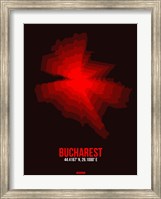 Bucharest Radiant Map 4 Fine Art Print
