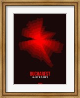 Bucharest Radiant Map 4 Fine Art Print