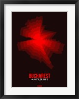 Bucharest Radiant Map 4 Fine Art Print